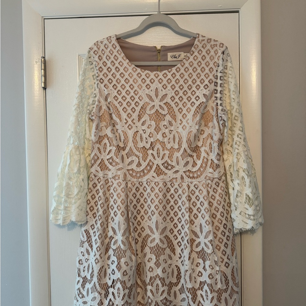 Eliza J Lace Overlay Dress
